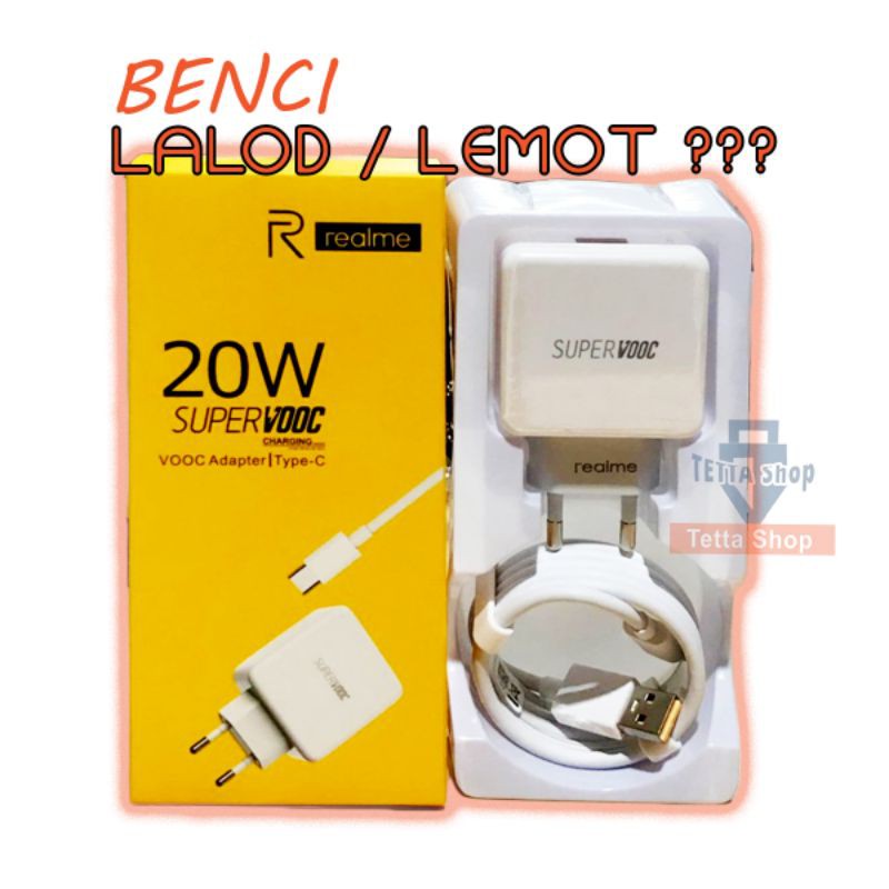 SUPER VOOC CAS ORI REALME FLASH CHARGING ORIGINAL FOR OPPO | MICRO USB | TIPE C | TETTA SHOP