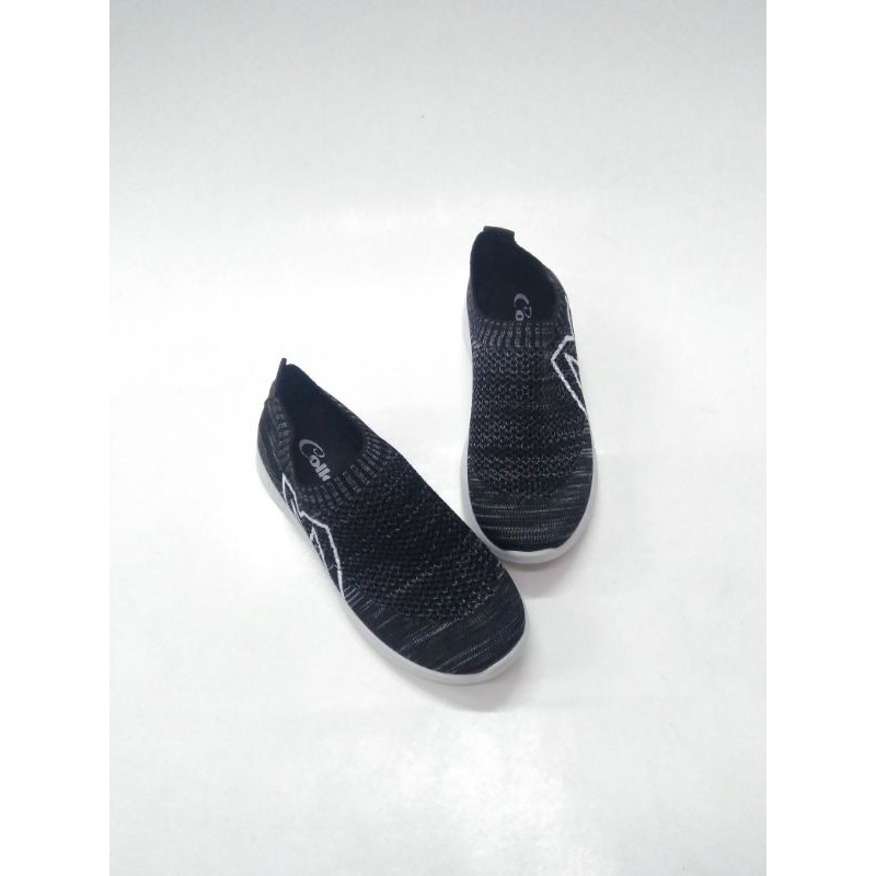 Sepatu slip on anak k COLLEGE art HX61 BLACK