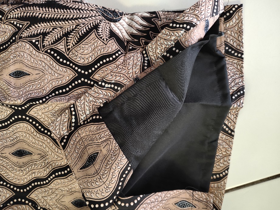 Batik Pria Pari Mocca Size M - Xxl Batik Solo Halus Asli Katun Sragenan Full Furing