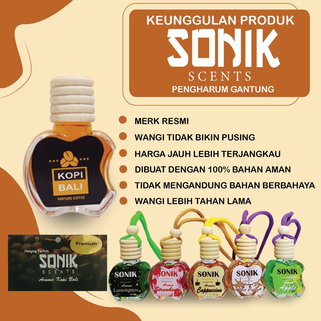 Parfum Mobil SONIK SCENTS - Botol Apel 10ml