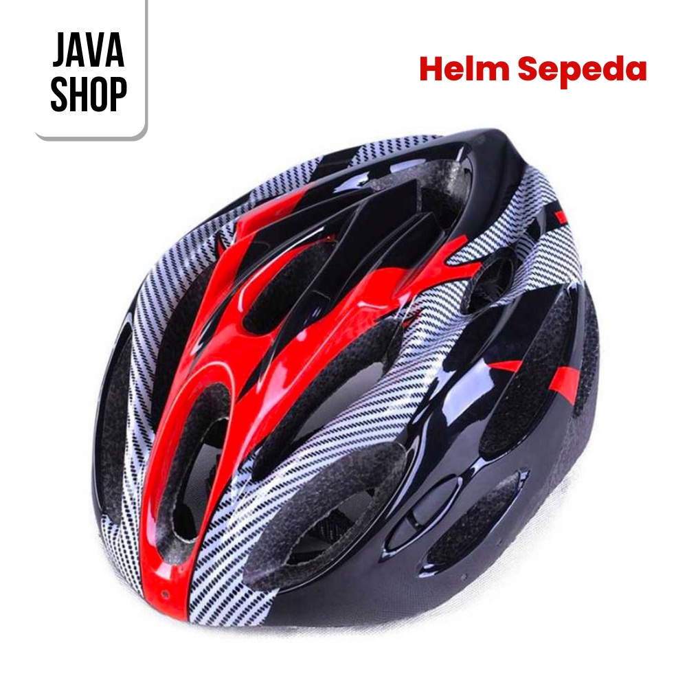 JAVASHOP Paket Hemat Perlengkapan Bersepeda Helm Sadel Kacamata