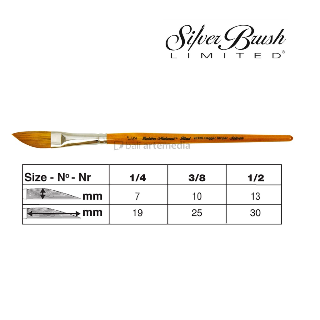 Silver Brush Golden Natural - Dagger Striper 2012S