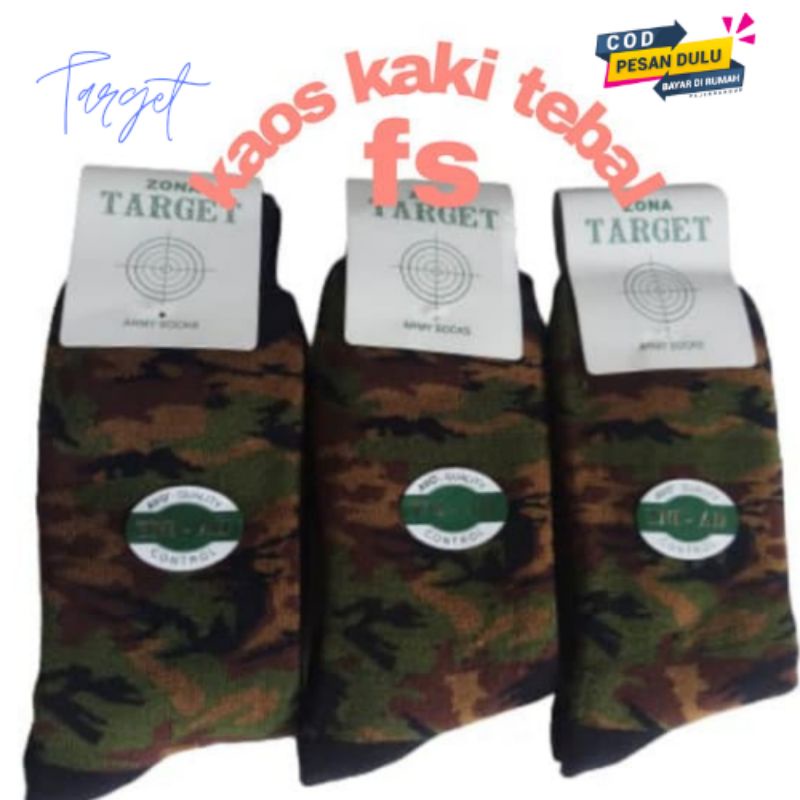 kaos kaki tebal PDL Polri-TNI kaos kaki tery kaos kaki loreng dan hitam polos