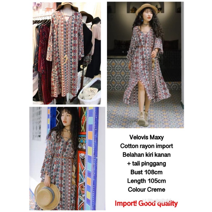 91120 Dress Indiana Loose Maxi Import TM - Navy