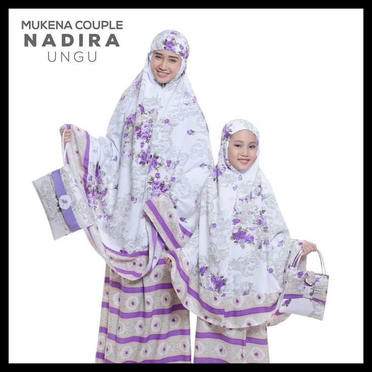 Mukena Couple Bali Nadira Tas Pesta Ungu (Ibu+Anak)