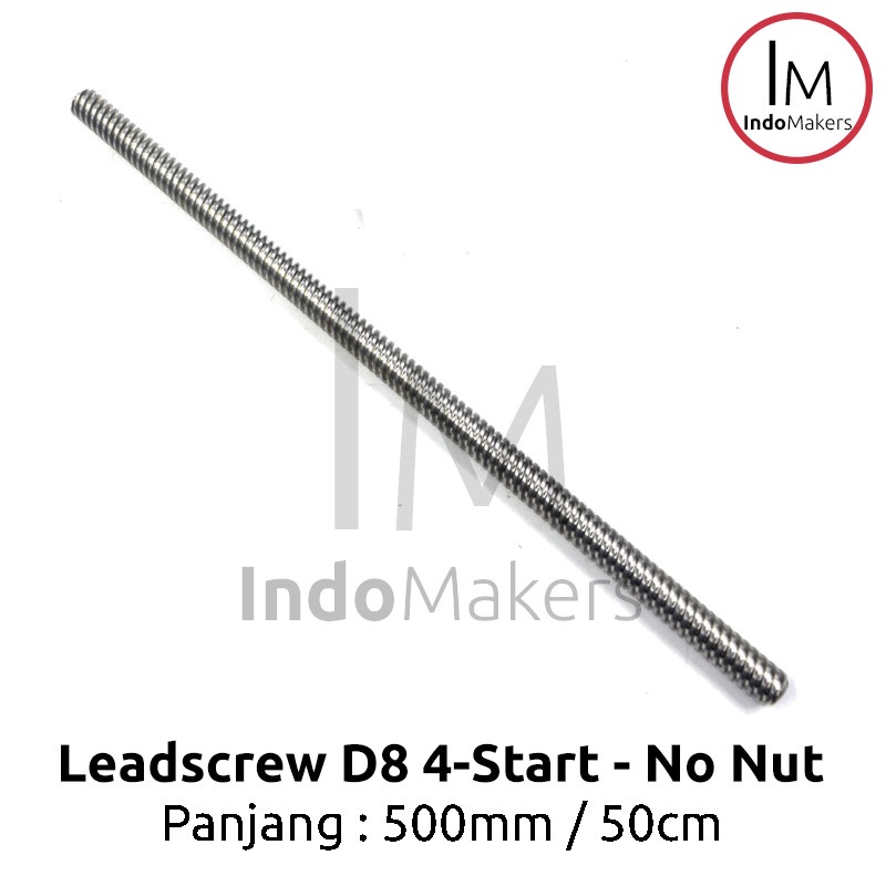 3DPrinter Lead Screw T8-2-D8 500mm Leadscrew No Nut