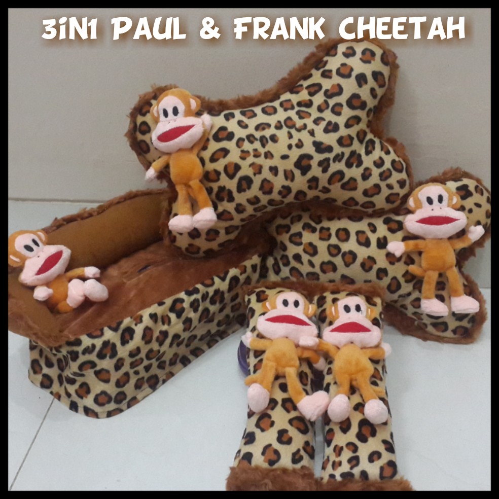 Bantal Mobil 3 In 1 Boneka Paul Frank Cheetah