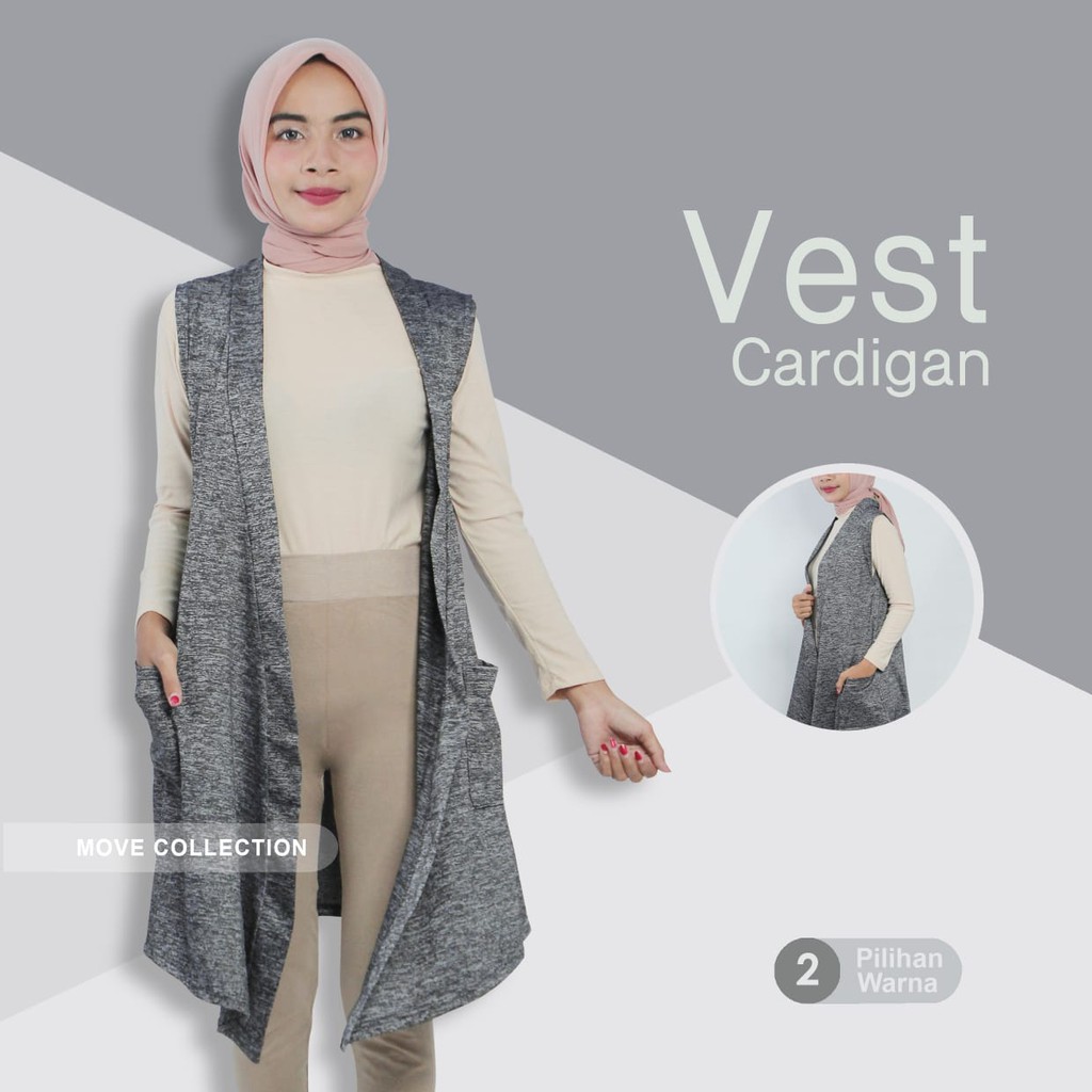 Vest Cardi Tanpa Lengan