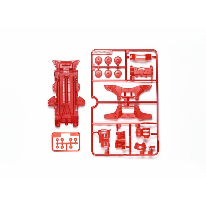 95630 Tamiya Mini 4WD Special Project VZ Color Chassis Set (Red)