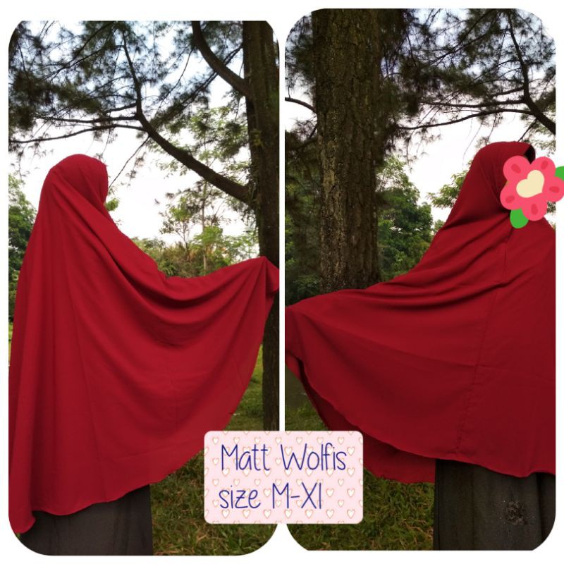 Hijab syar'i-Khimar jumbo-Hijab Murah-Khimar Wolfis