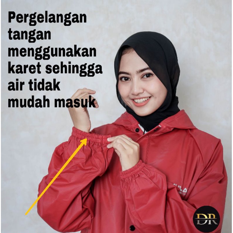 Jas Hujan Raincoat Setelan Celana Bahan PVC Tebal 0,25 AKULA
