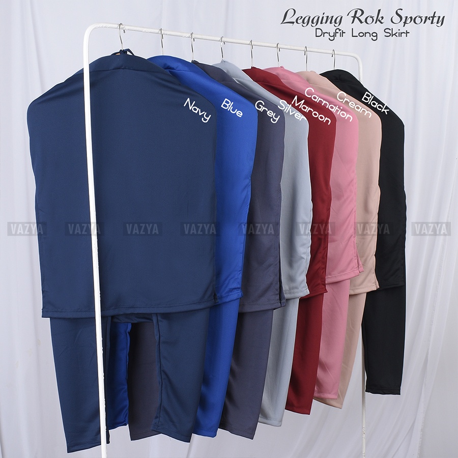 Skirt 70cm) Legging Rok Long Skirt Span Dryfit