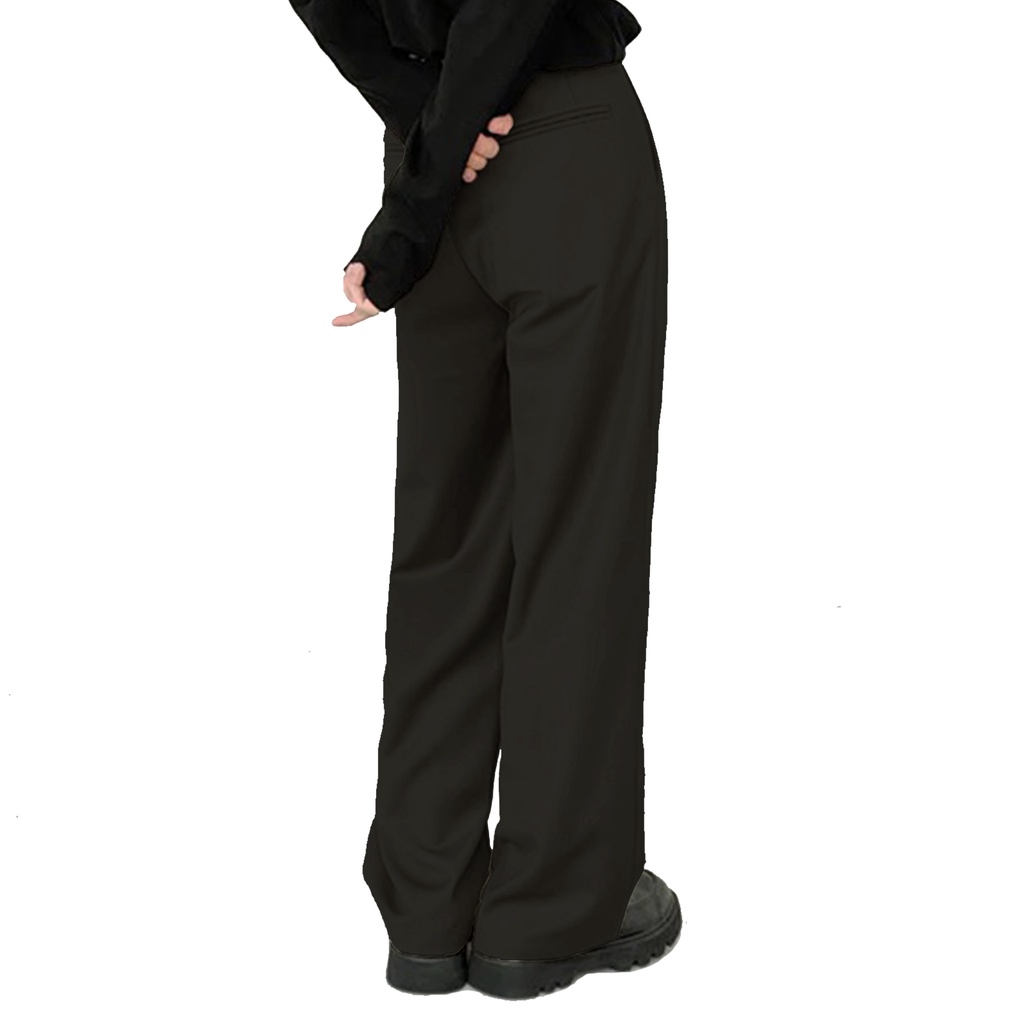 DRITTORONZIO Loose Pants - Celana Baggy Reguler &quot;Musuko&quot; - Hitam