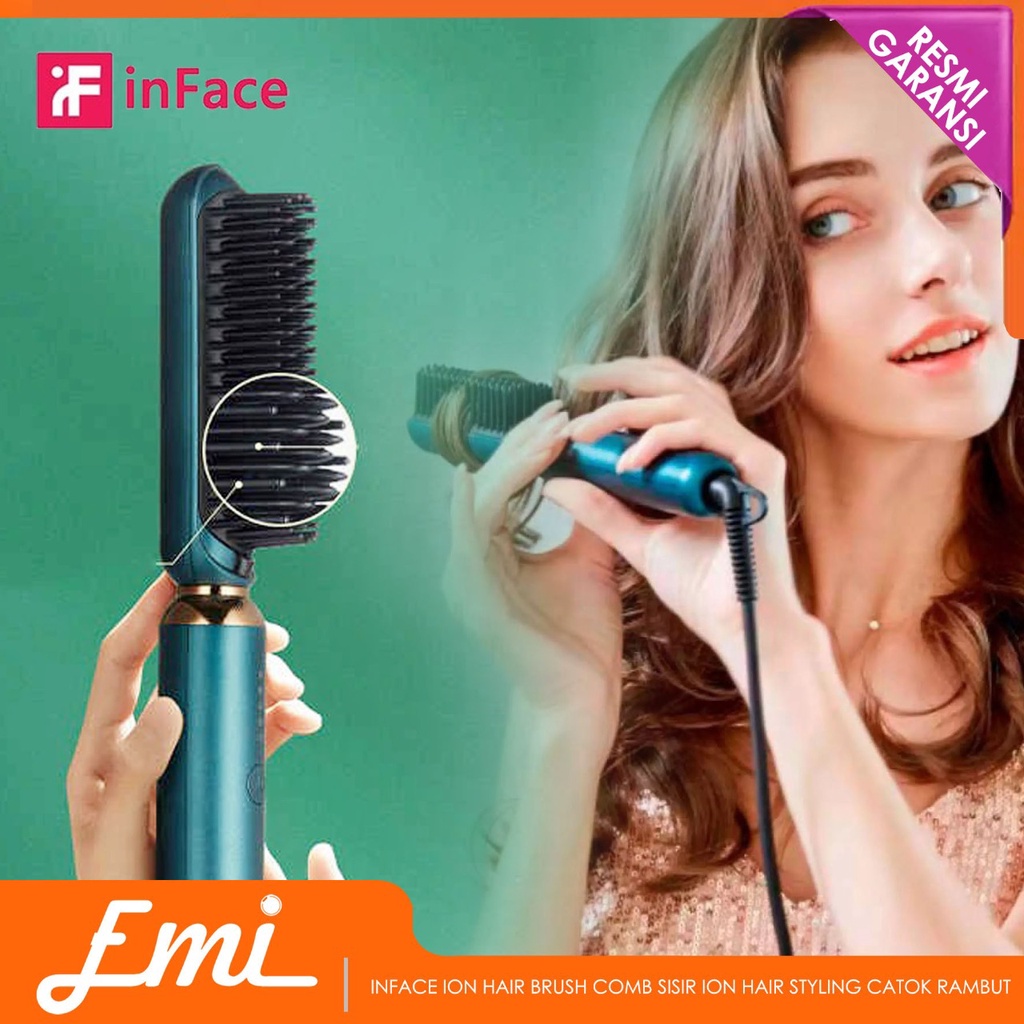 InFace Ion Hair Brush Comb Sisir Ion Hair Styling Catok Rambut