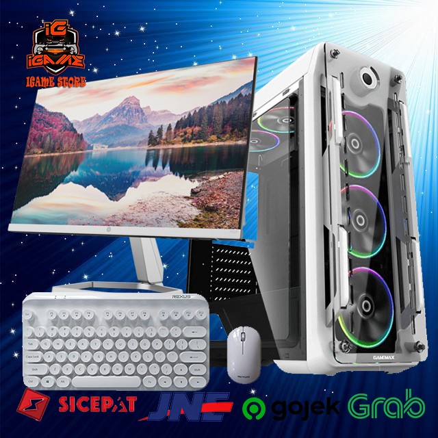 PC GAMING LENGKAP MONITOR 24 CORE i7 12700F/RTX 3060 Ti/16GB TOP