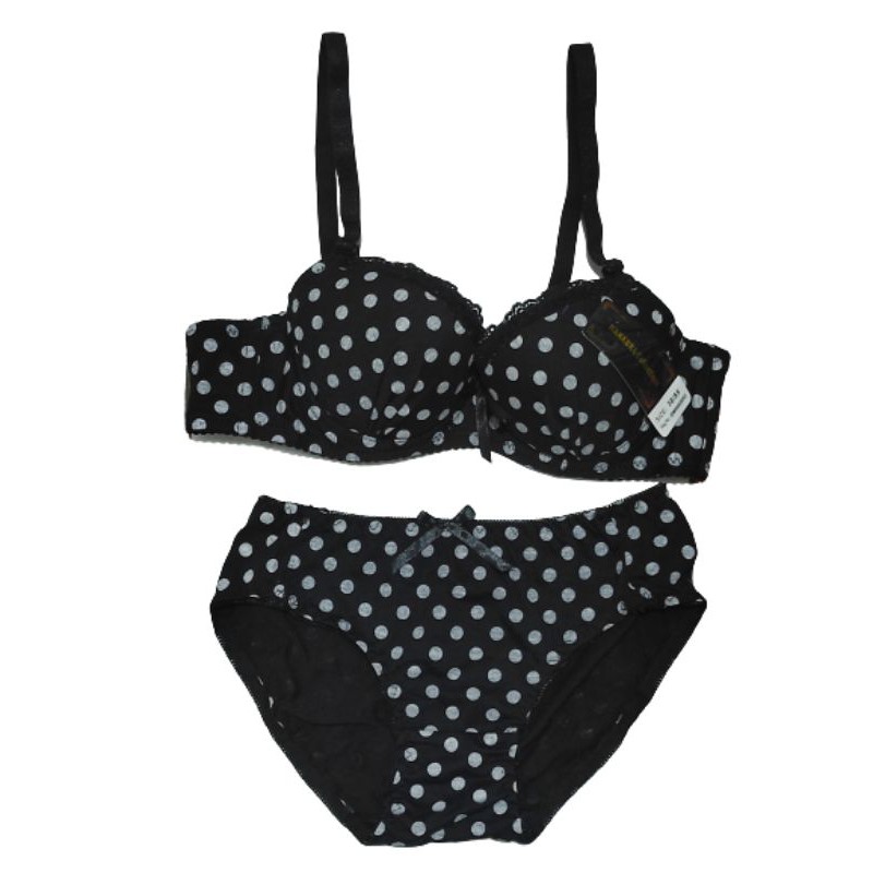 promo Bra / BH Set hanabra (Dapat Sepasang Bra dan CD, Pakai Kawat, Busa Tebal, Kait 2)