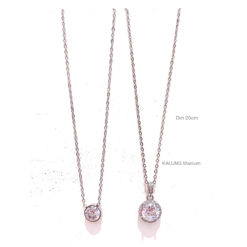 Kalung Titanium Asli Premium Quality Necklace Stainless steel anti karat anti alergi TN2