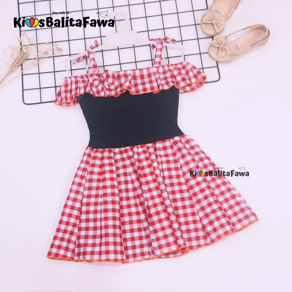 Dress Moza uk 3-4 Tahun / Baju Dres Anak Perempuan Gaun Import Kensi Tanktop Cewek Adem Murah