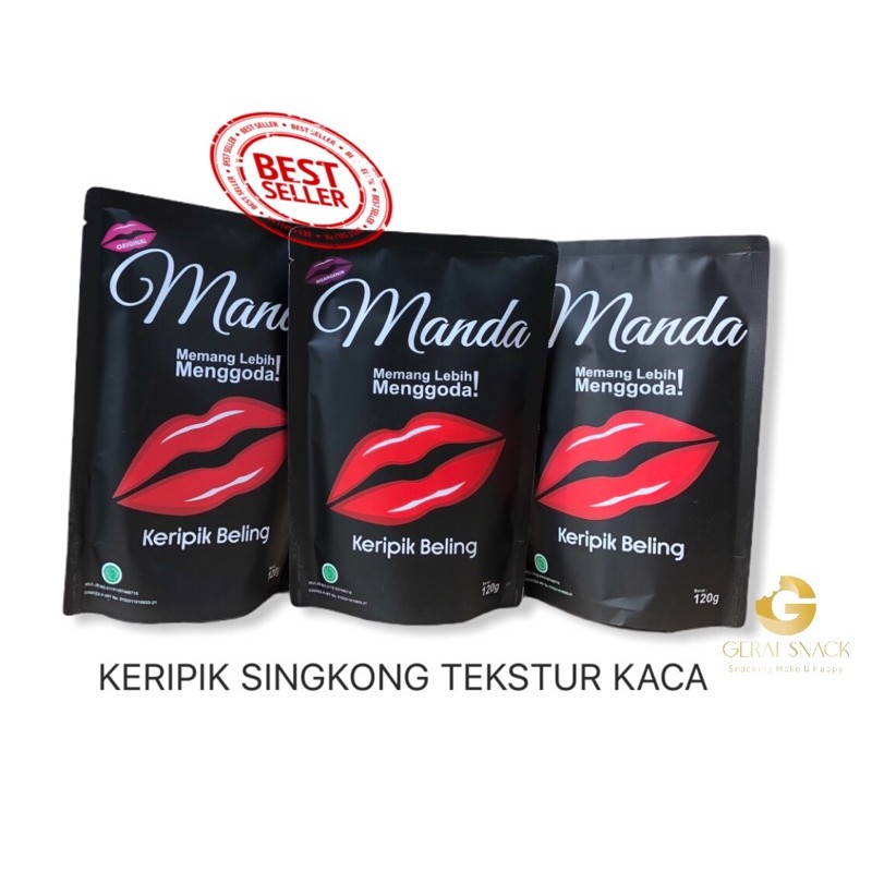 Keripik Beling Manda Best Seller Extra Daun Jeruk Khas Bandung 120g