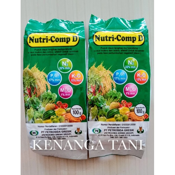 Pupuk Daun Nutricomp D Kemasan 100gr