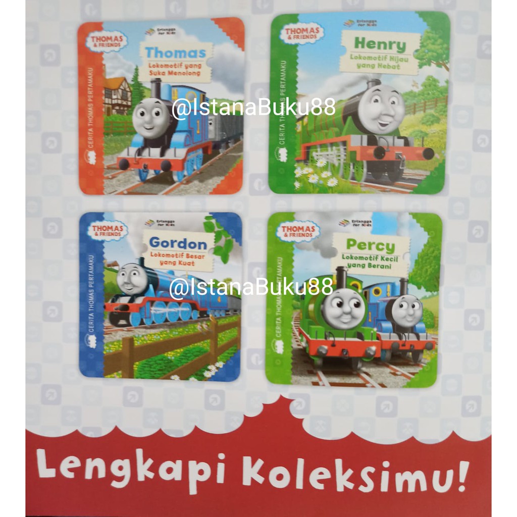 Aktivitas Cerita Thomas and Friends seri cerita Pertamaku Erlangga for Kids