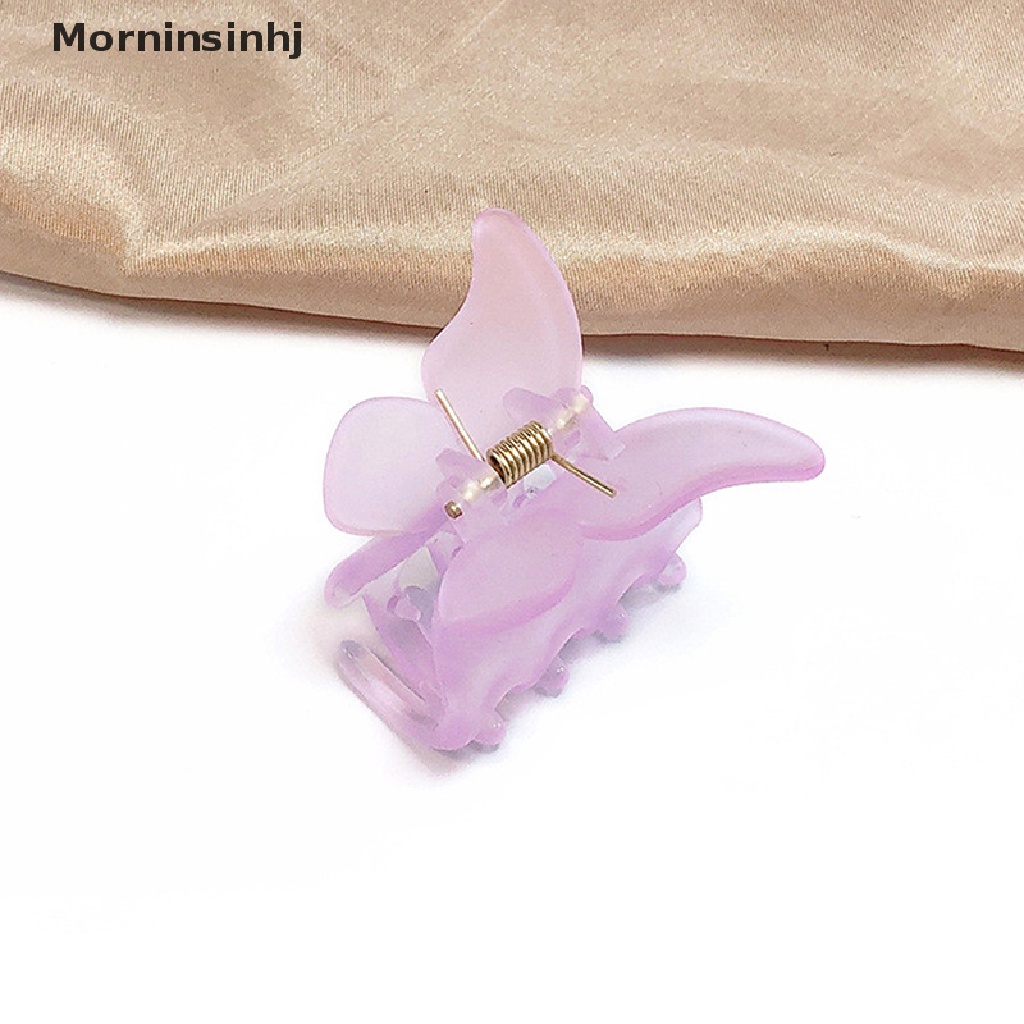 Jepit Rambut Bentuk Butterfly Aksen Mutiara Bahan Resin