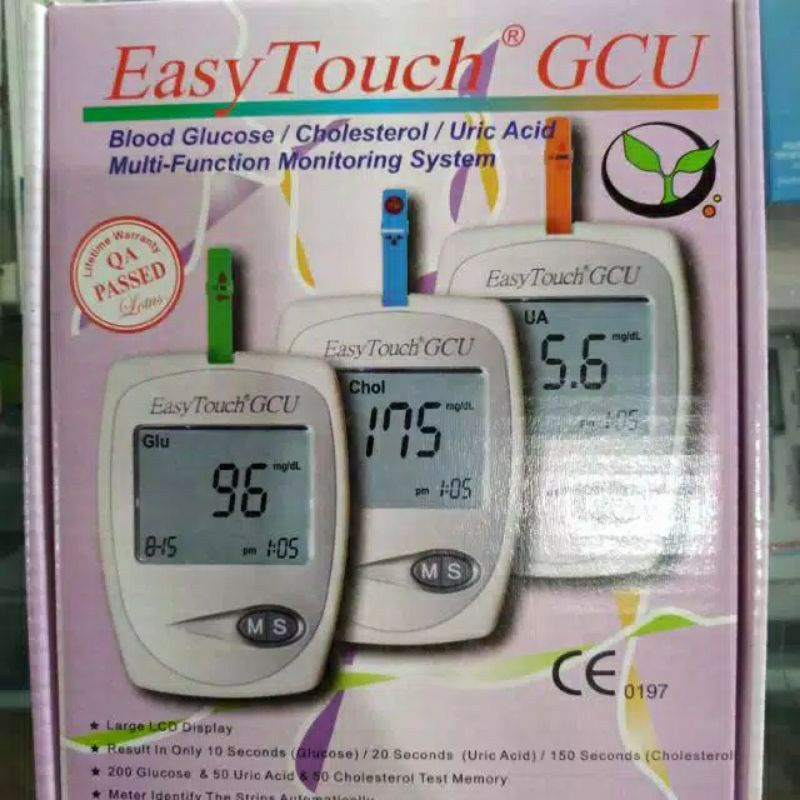 Easy Touch Alat GCU / alat tes gula darah, asam urat, cholesterol / Easy Touch / Alat GCU ET