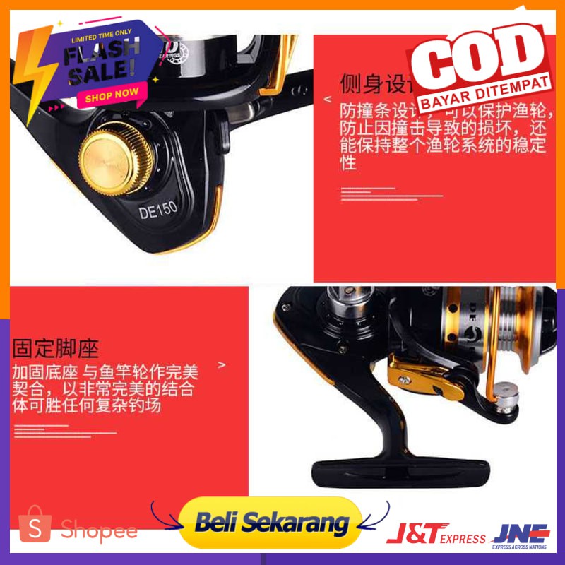 Debao DE150 Spinning Reel Pancing 5.2:1 10 Ball Bearing