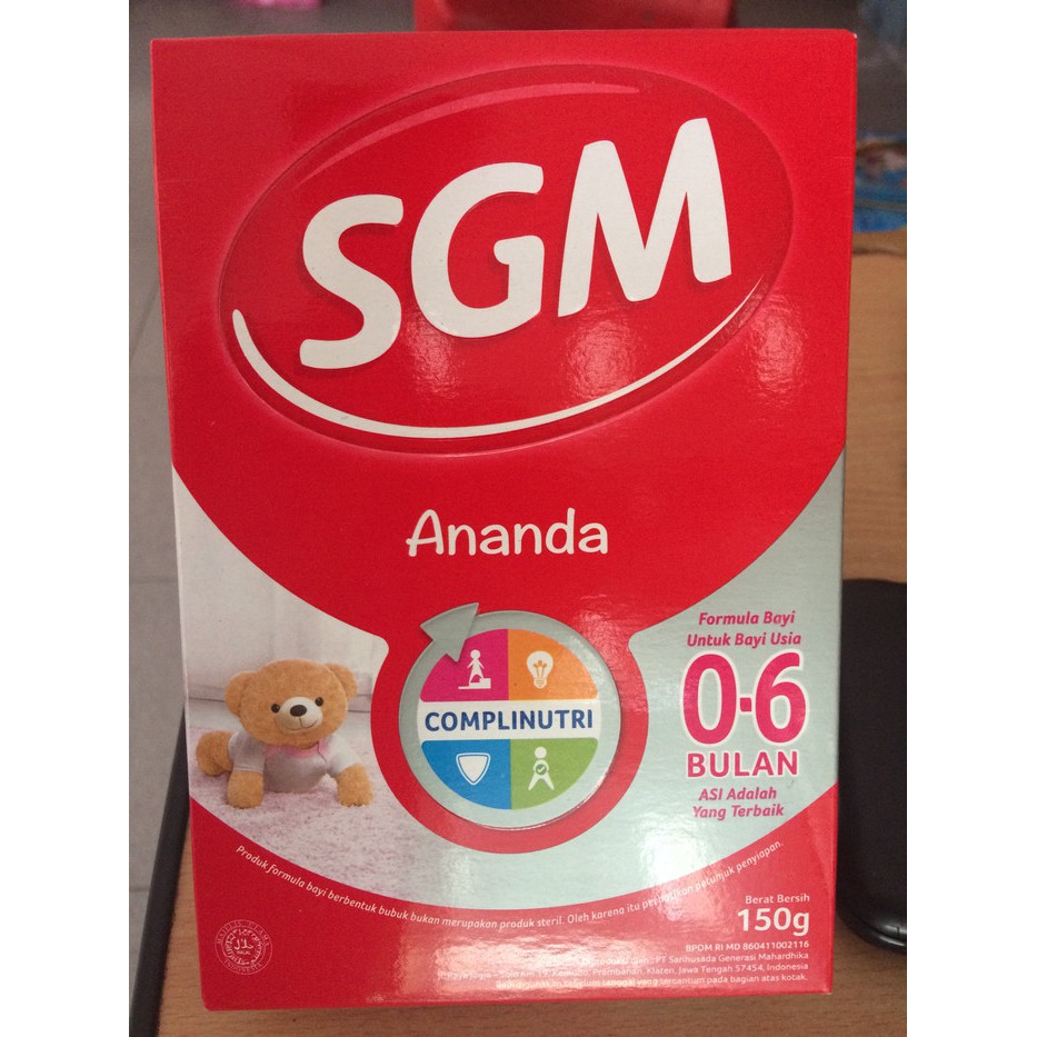 

SUSU SGM ANANDA 1 0-6 BULAN 150GR