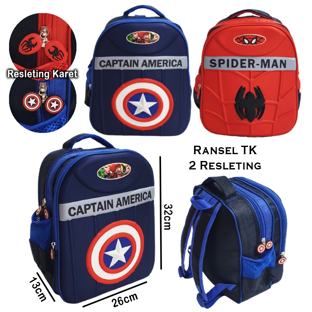 Tas BackPack Ransel Sekolah TK Atau PG  Karakter Anak Laki Laki Motif 3D Body Timbul  - 2013