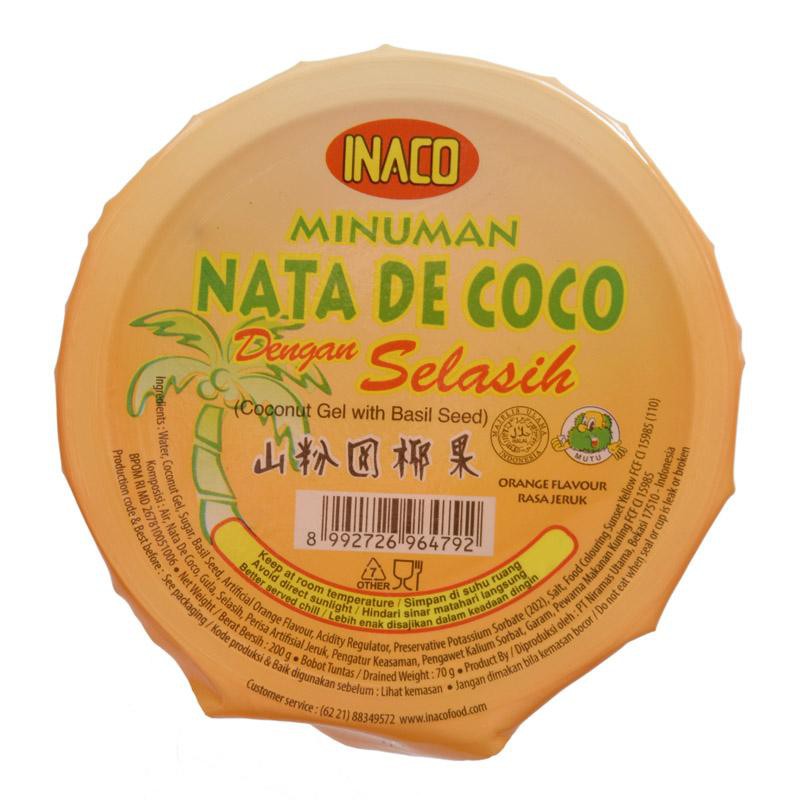 

INACO Nata De Coco Selasih Orange 200g