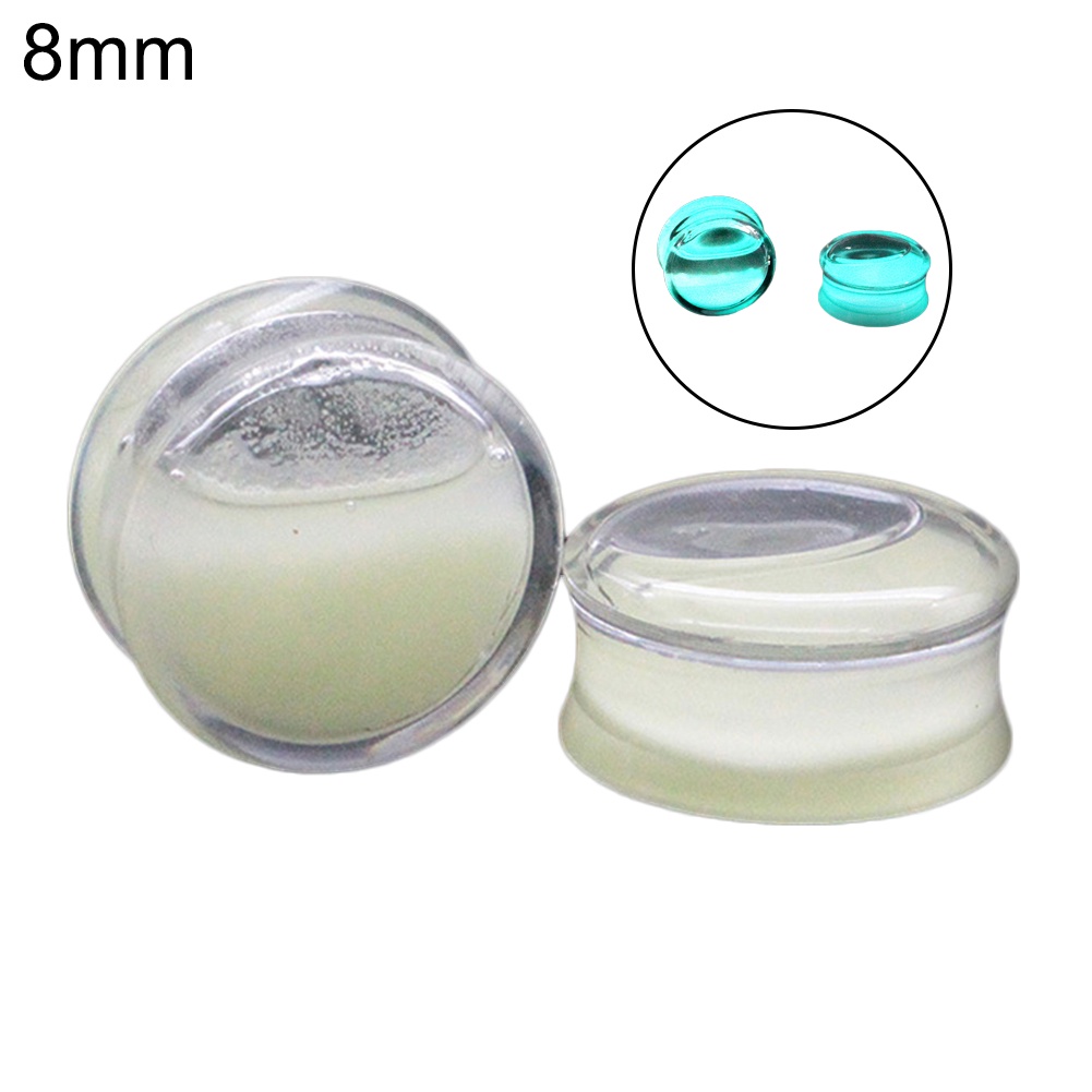 Hu Hu Hu Hu Hu Alat Bantu Pasang Kacamata♡ Pelebar Tindikan Telinga Model Tunnel Bahan Akrilik Transparan Luminous Untuk Priawanita