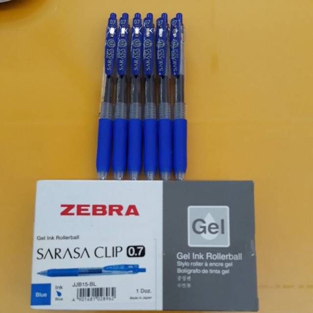 

Pena Zebra Sarasa Clip 0.7 Biru @12