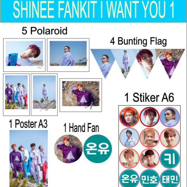 FANKIT SHINee / POLAROID SHINee / FLAG SHINee / STIKER SHINee / POSTER SHINee / KIPAS SHINee