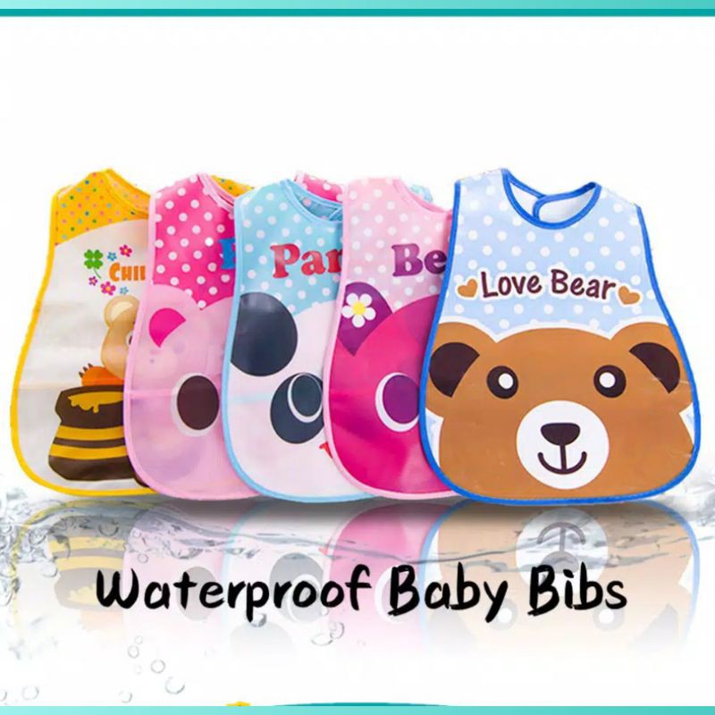 Slaber Water proof/Celemek Makan Bayi/Bibs/Apron Bayi