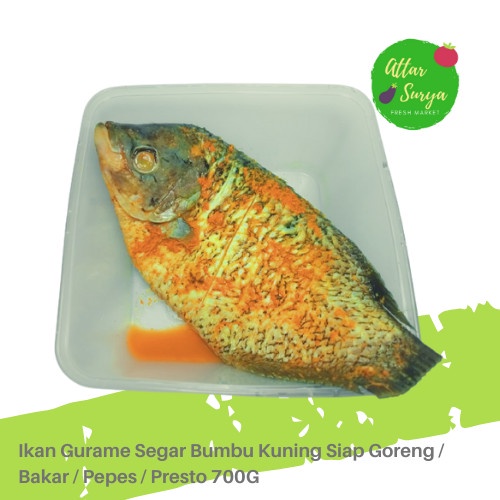 

Ikan Gurame Segar Bumbu Kuning Siap Goreng/Bakar/Pepes/Presto 700G