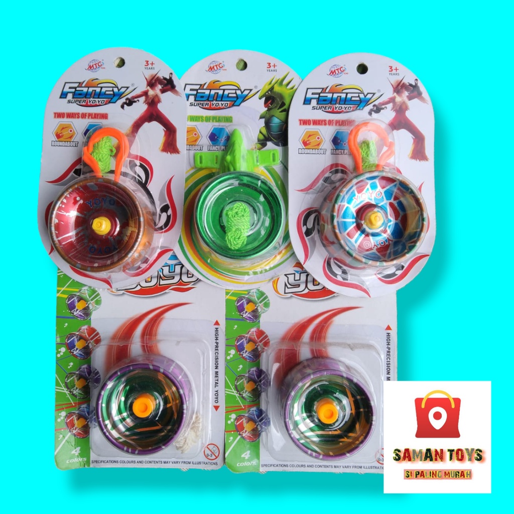 ASLI CUCI GUDANG 1 PCS MAINAN YOYO BESI, Mainan tradisional Yoyo keren bergambar Super Hero