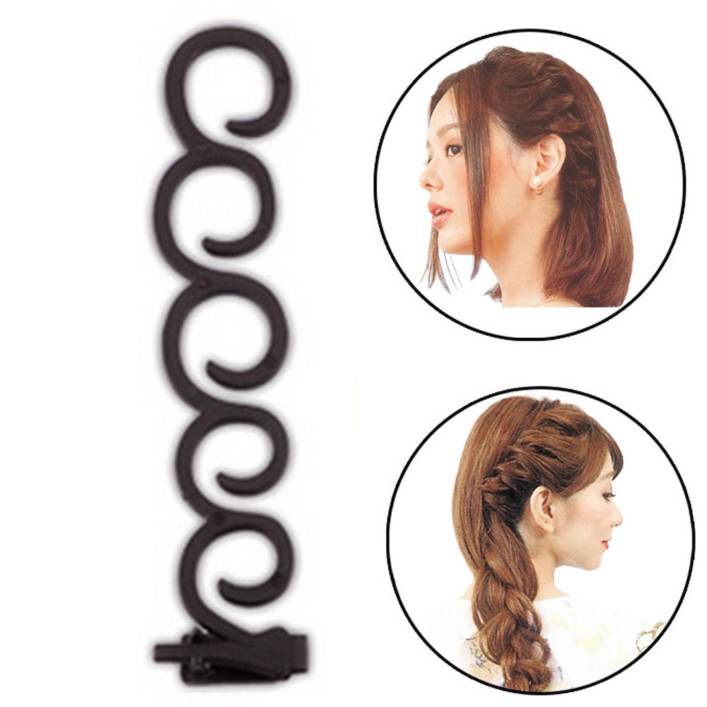 1 Set Sihir Sentuhan Rambut Kelabang Styling Braid Klip Tongkat Bun Pembuat Alat DIY