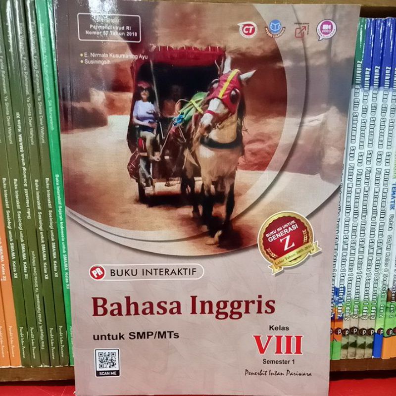Buku PR/LKS interaktif Bahasa Inggris kelas VIII,8 SMP Semester 1(K13 revisi) intan pariwara, 2022
