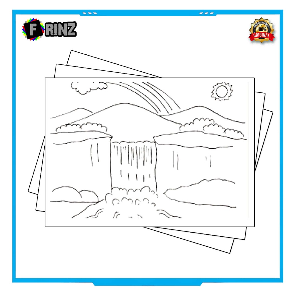 Gambar Sketsa Mewarnai ~ 17 . Pemandangan Part 1 / Seketsa Lukis / Drawing Sketch / Menggambar-13