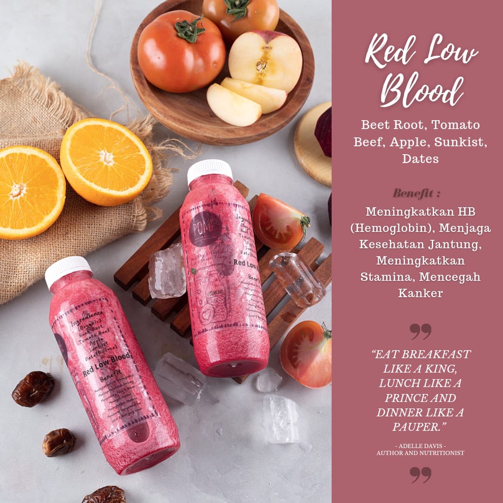 

Red Low Blood / Beet Juice (Bottle Pack 500ml)