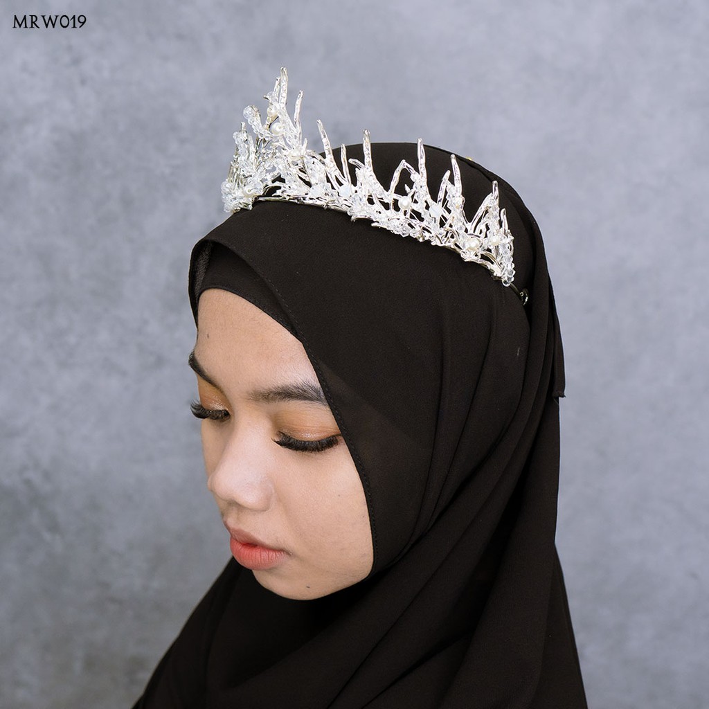 [STOK TERBATAS] CROWN MAHKOTA BRIDAL WEDDING HIJAB FASHION WANITA MRW019