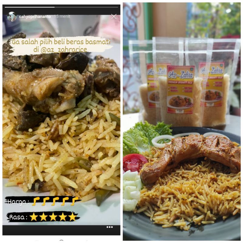

AZ-ZAHRA RICE~ BERAS BASMATI&BUMBU KEBULI INSTAN/ BRIYANI/ MANDI/ PREMIUM BASMATI RICE INSTAN/ BUMBU REMPAH-REMPAH