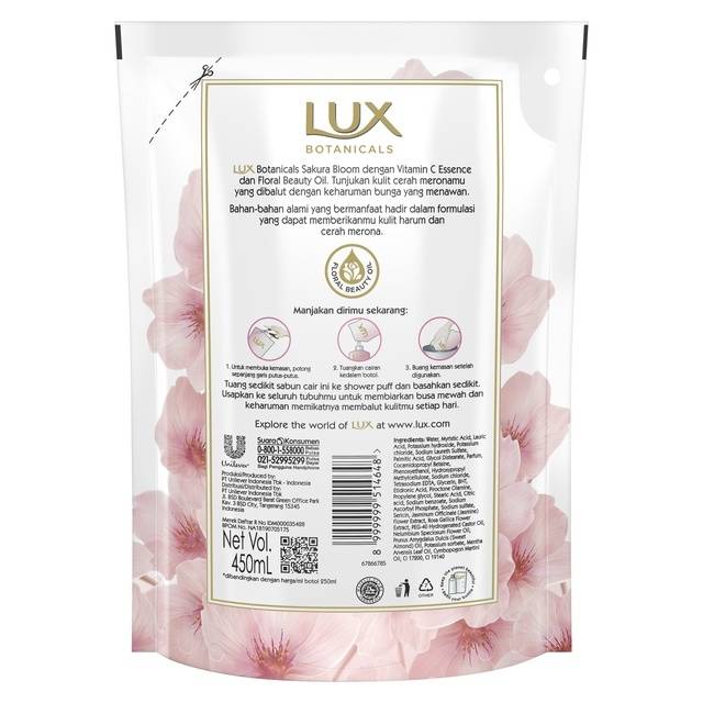 Lux sakura bloom body wash 400ml