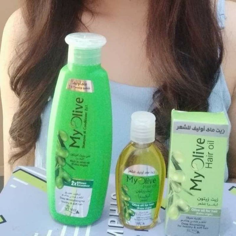 MY OLIVE HAIR SHAMPOO & OLIVE OIL