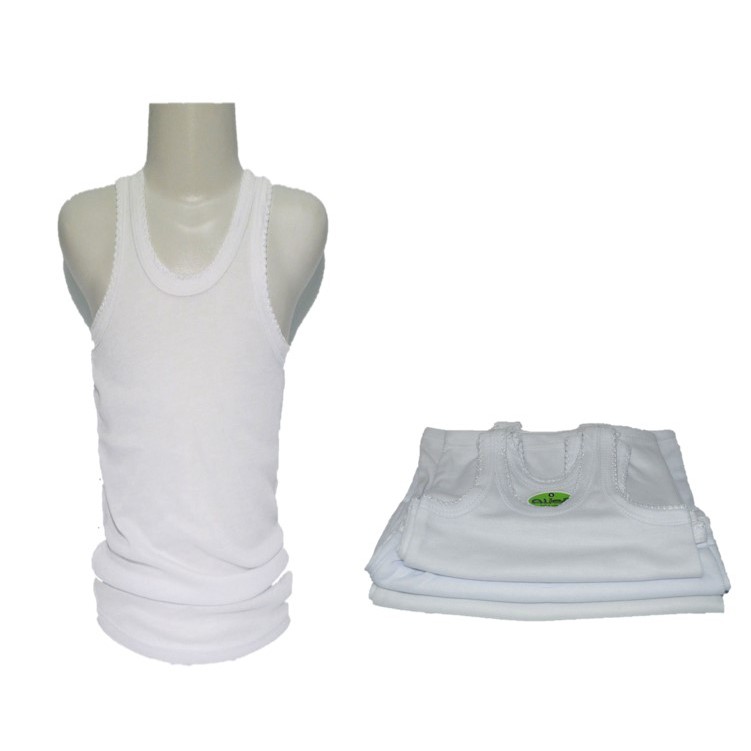 KAOS DALAM ANAK LAKI-LAKI/PEREMPUAN / KAOS DALAM PUTIH POLOS ANAK/SINGLET ANAK LAKI-LAKI USIA 2-7 TA