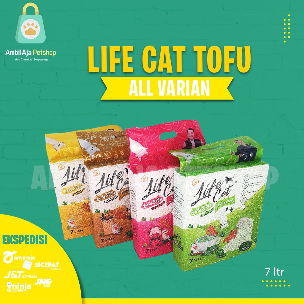 Pasir Kucing Gumpal Wangi Tofu LIFE CAT 7L 2,5Kg