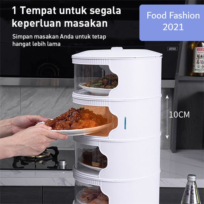 Tempat Makanan 5 Susun Tudung Saji 5 Susun Rak Piring Food Storage