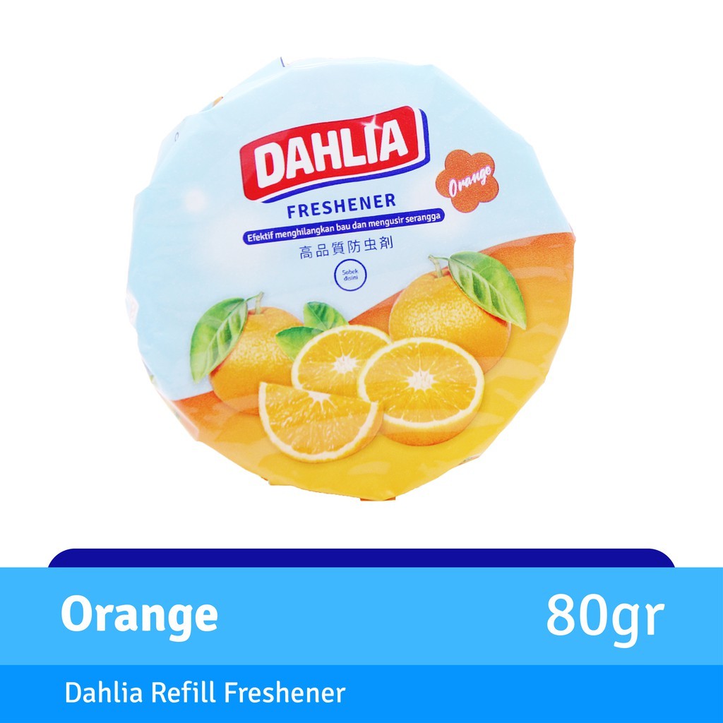 Dahlia Kamper Freshener/ Kamper Toilet/ Pengharum Toilet Wangi Lemon/Orange Anti Bau 80 gram