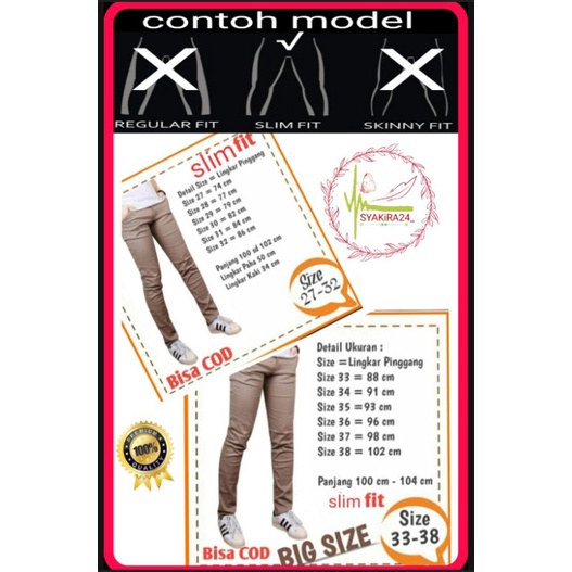 CELANA CHINO PANJANG SLIMFIT STREET